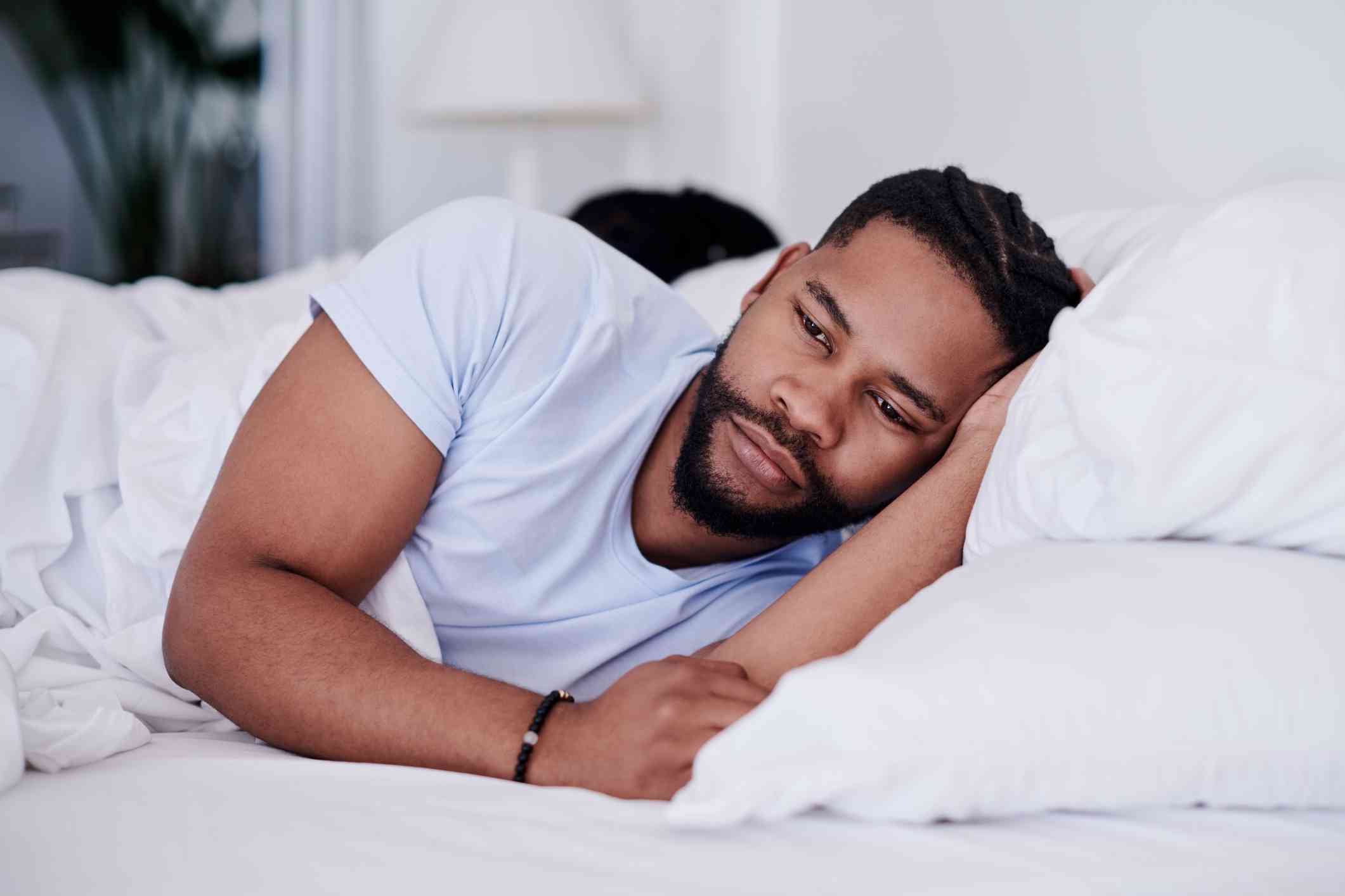 Her: i wonder what he's thinking about Him: their, there and they're all  sound the exact same but all have different meanings - Couple thinking in  bed